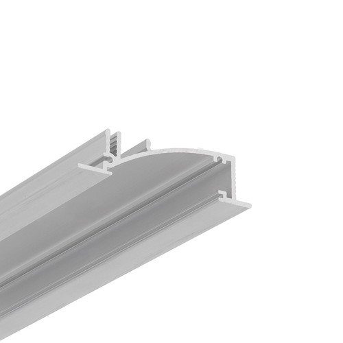 2m Aluprofil FLAT8 H/UX - Unbehandeltes Aluminium, Einbau, LED-Schiene