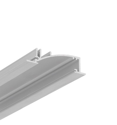 2m Aluprofil FLAT8 H/UX - Unbehandeltes Aluminium, Einbau, LED-Schiene