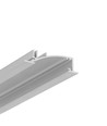 2m Aluprofil FLAT8 H/UX - Unbehandeltes Aluminium, Einbau, LED-Schiene