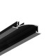 2m Aluprofil FLAT8 H/UX - Schwarz eloxiert, eingebaut, LED-Schiene