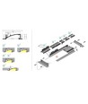 2m Aluprofil FLAT8 H/UX - Unbehandeltes Aluminium, Einbau, LED-Schiene
