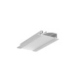 2m Aluprofil FLAT8 H/UX - Unbehandeltes Aluminium, Einbau, LED-Schiene