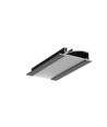 2m Aluprofil FLAT8 H/UX - Schwarz eloxiert, eingebaut, LED-Schiene
