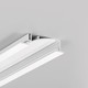 2m Aluprofil FLAT8 H/UX - Weiß lackiert, eingebaut, LED-Schiene