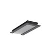 2m Aluprofil FLAT8 H/UX - Schwarz eloxiert, eingebaut, LED-Schiene