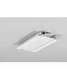 2m Aluprofil FLAT8 H/UX - Weiß lackiert, eingebaut, LED-Schiene