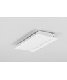 2m Aluprofil FLAT8 H/UX - Weiß lackiert, eingebaut, LED-Schiene