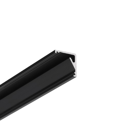 2m Aluprofil CABI12 E - Schwarz eloxiert, Ecke, LED-Schiene