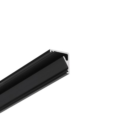2m Aluprofil CABI12 E - Schwarz eloxiert, Ecke, LED-Schiene