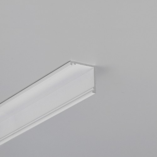 2m Aluminiumprofil CABI12 DUO E - Weiß lackiert, Ecke, LED-Schiene