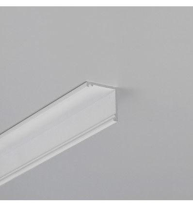 2m Aluminiumprofil CABI12 DUO E - Weiß lackiert, Ecke, LED-Schiene