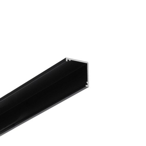 2m Aluminiumprofil CABI12 DUO E - Schwarz eloxiert, Ecke, LED-Schiene