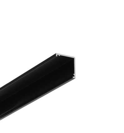 2m Aluminiumprofil CABI12 DUO E - Schwarz eloxiert, Ecke, LED-Schiene