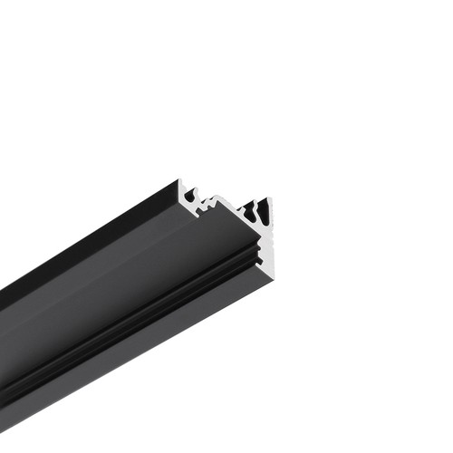 2m Aluprofil CORNER10 BC/UX - Schwarz eloxiert, Ecke, LED-Schiene