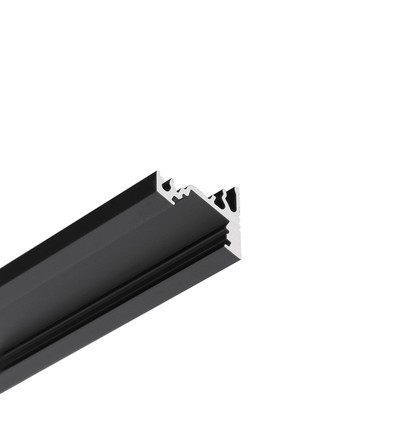 2m Aluprofil CORNER10 BC/UX - Schwarz eloxiert, Ecke, LED-Schiene