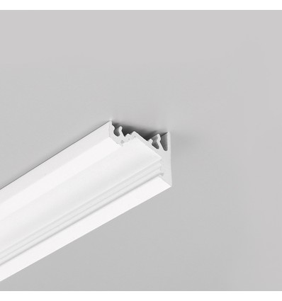 2m Aluprofil CORNER10 BC/UX - Weiß lackiert, Ecke, LED-Schiene