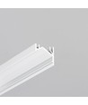 2m Aluprofil CORNER12.V2 EF/U - Weiß lackiert, Ecke, LED-Schiene