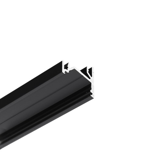 2m Aluprofil CORNER12.V2 EF/U - Schwarz eloxiert, Ecke, LED-Schiene
