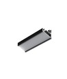 2m Aluprofil CORNER12.V2 EF/U - Schwarz eloxiert, Ecke, LED-Schiene