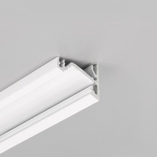 2m Aluprofil CORNER14 EE7F/TY - Weiß lackiert, Ecke, LED-Schiene
