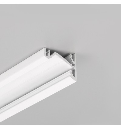 2m Aluprofil CORNER14 EE7F/TY - Weiß lackiert, Ecke, LED-Schiene