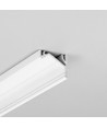 2m Aluprofil CORNER16.V2 AC-6/TY - Weiß lackiert, Ecke, LED-Schiene
