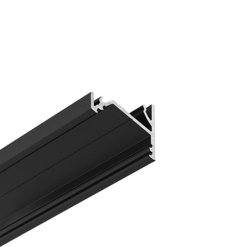 2m Aluprofil CORNER16.V2 AC-6/TY - Schwarz eloxiert, Ecke, LED-Schiene