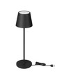V-Tac wiederaufladbare Tischlampe, kabellos - Schwarz, IP54 Outdoor Tischlampe, Touch-dimmbar, Modell Mini