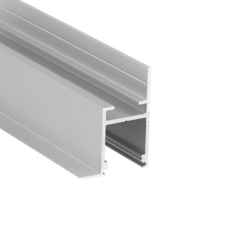 2m Aluminiumprofil FRAME14 BC/Q - Eloxiert, Einbau, LED-Schiene