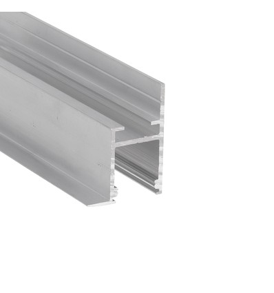 2m Aluprofil FRAME14 BC/Q - Unbehandeltes Aluminium, Einbau, LED-Schiene