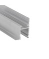 2m Aluprofil FRAME14 BC/Q - Unbehandeltes Aluminium, Einbau, LED-Schiene