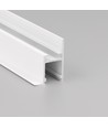 2m Aluprofil FRAME14 BC/Q - Weiß lackiert, Einbau, LED-Schiene