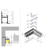 2m Aluprofil FRAME14 BC/Q - Weiß lackiert, Einbau, LED-Schiene