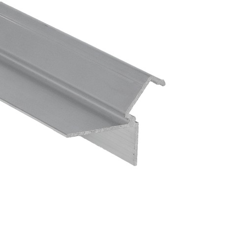 2m Aluprofil GLOW12 DOWN A1C - Unbehandeltes Aluminium, Einbau, LED-Schiene