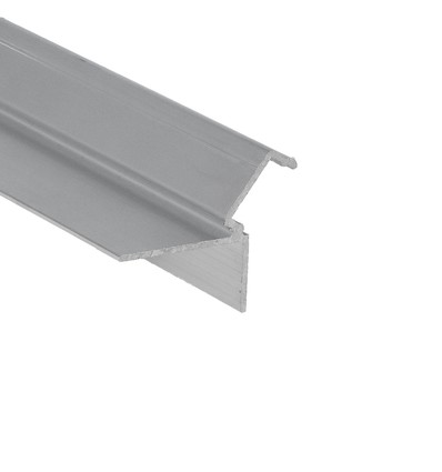 2m Aluprofil GLOW12 DOWN A1C - Unbehandeltes Aluminium, Einbau, LED-Schiene