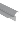 2m Aluprofil GLOW12 DOWN A1C - Unbehandeltes Aluminium, Einbau, LED-Schiene