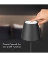 V-Tac wiederaufladbare Tischlampe, kabellos - Schwarz, IP54 Outdoor Tischlampe, Touch-dimmbar, Modell Mini