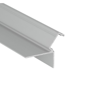 2m Aluminiumprofil GLOW12 DOWN A1C - Eloxiert, Einbau, LED-Schiene