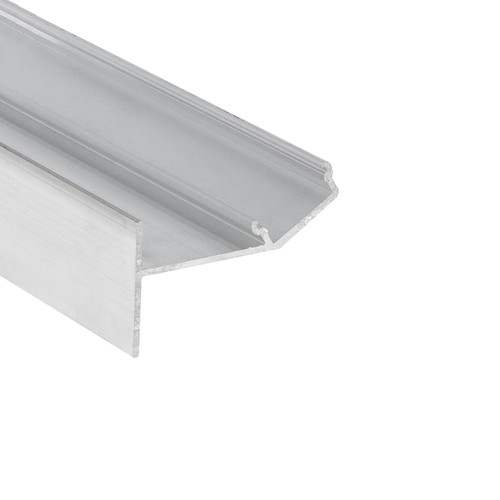 2m Aluprofil GLOW12 UP A1C - Unbehandeltes Aluminium, Einbau, LED-Schiene