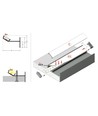 2m Aluprofil GLOW12 UP A1C - Unbehandeltes Aluminium, Einbau, LED-Schiene