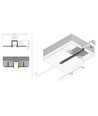 2m Aluminiumprofil HIDE10 C4 - Eloxiert, Einbau, LED-Schiene