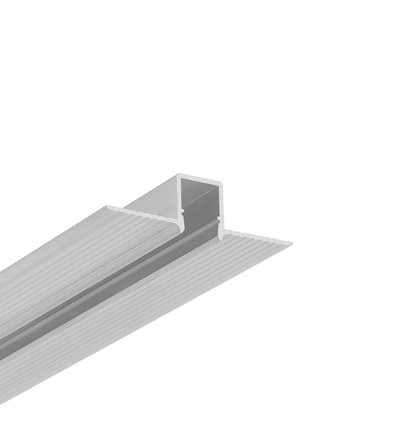 2m Aluprofil HIDE10 C4 - Unbehandeltes Aluminium, Einbau, LED-Schiene
