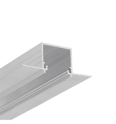 2m Aluprofil LINEA-IN20 TRIMLESS EE7F - Unbehandeltes Aluminium, Einbau, LED-Schiene