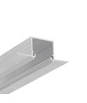 2m Aluprofil LINEA-IN20 TRIMLESS EE7F - Unbehandeltes Aluminium, Einbau, LED-Schiene
