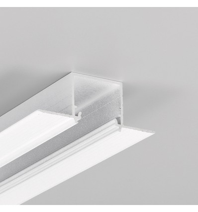 2m Aluprofil LINEA-IN20 TRIMLESS EE7F - Weiß lackiert, Einbau, LED-Schiene