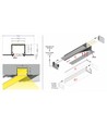 2m Aluprofil LINEA-IN20 TRIMLESS EE7F - Unbehandeltes Aluminium, Einbau, LED-Schiene