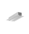2m Aluprofil LINEA-IN20 TRIMLESS EE7F - Unbehandeltes Aluminium, Einbau, LED-Schiene