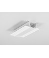 2m Aluprofil LINEA-IN20 TRIMLESS EE7F - Weiß lackiert, Einbau, LED-Schiene