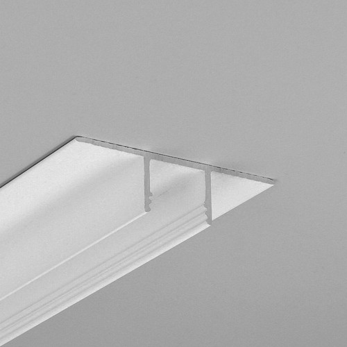 2m Aluprofil PLANE14 IN BC3 - Weiß lackiert, Einbau, LED-Schiene