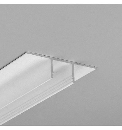 2m Aluprofil PLANE14 IN BC3 - Weiß lackiert, Einbau, LED-Schiene